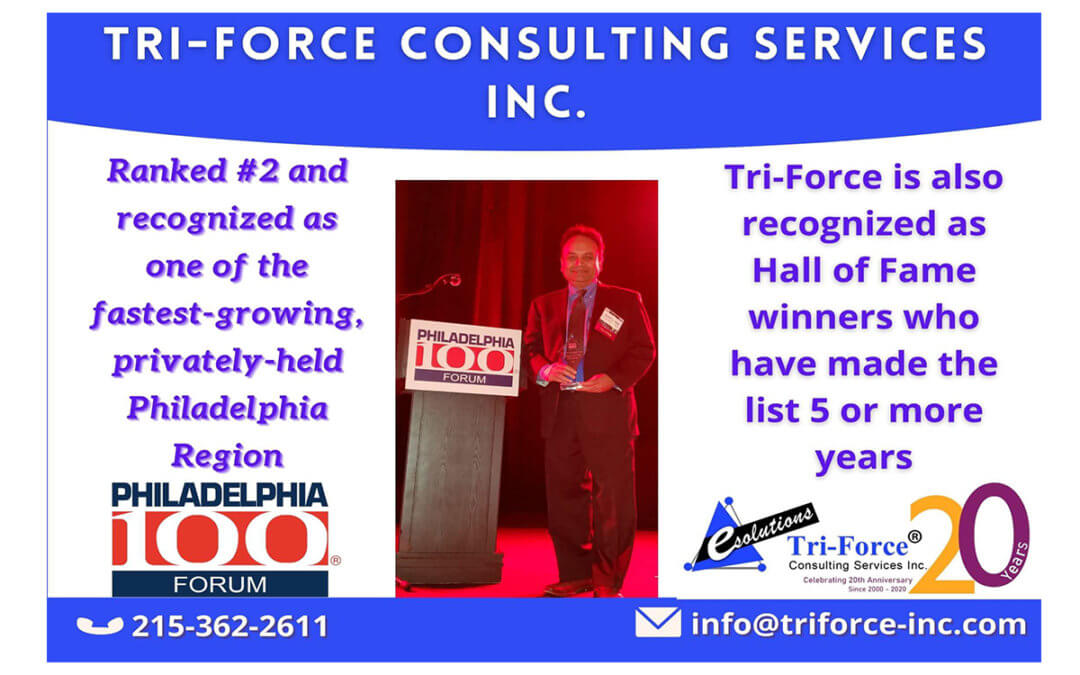Lansdale’s Tri-Force Consulting Services, Inc. Makes the Philadelphia 100®